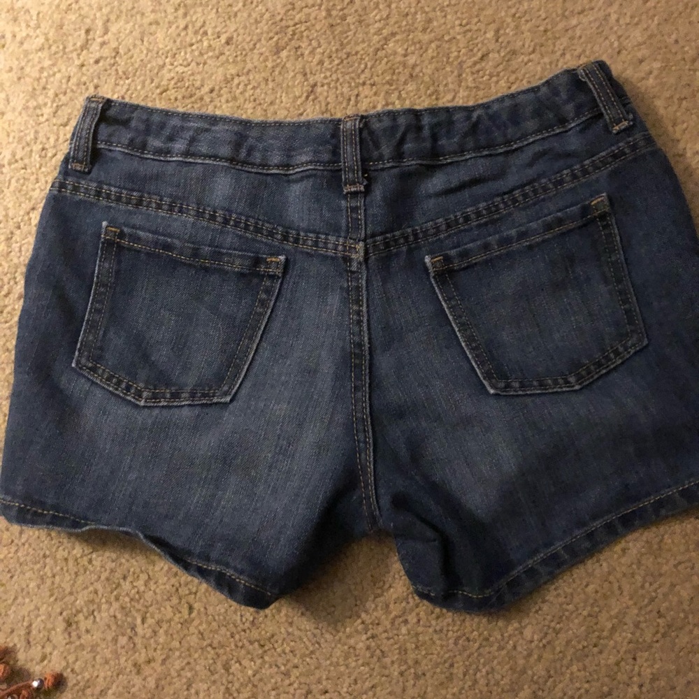 Dark denim jean shorts. Size 16 juniors